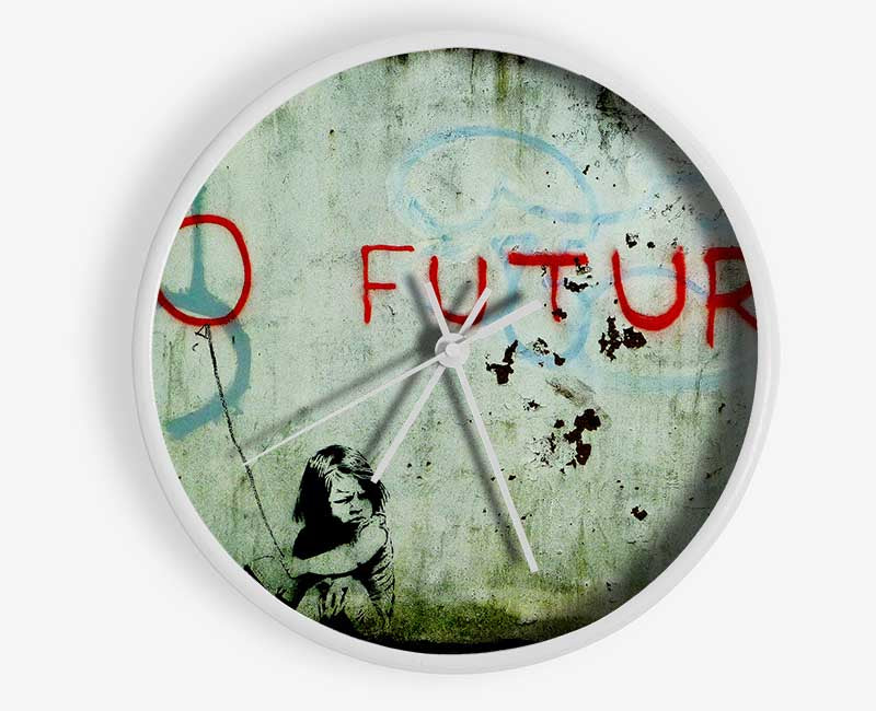 No Future Clean Clock - Wallart-Direct UK