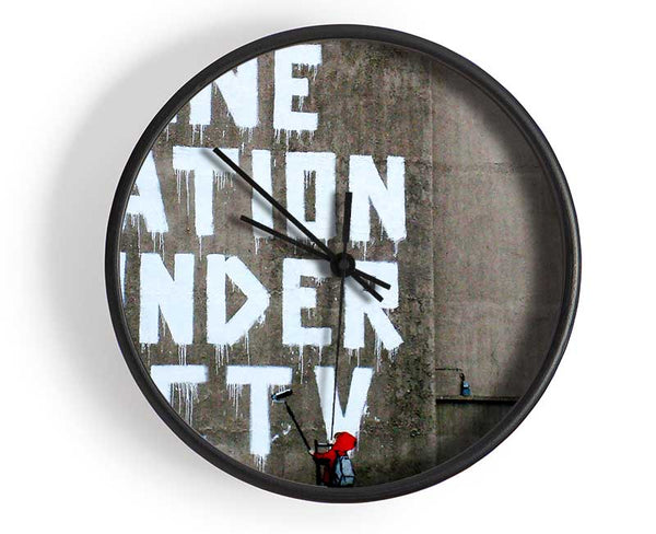 One Nation Under Cctv Clock - Wallart-Direct UK