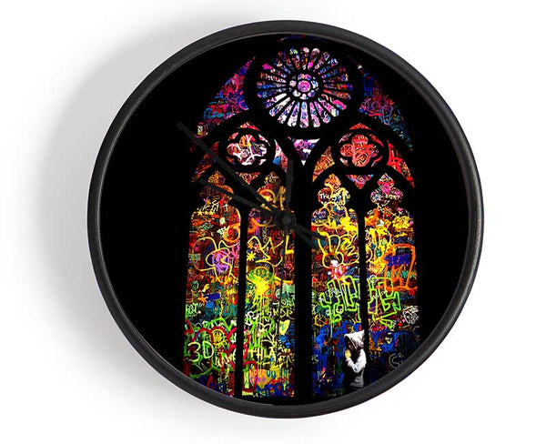 Stained Glass Clock - Wallart-Direct UK