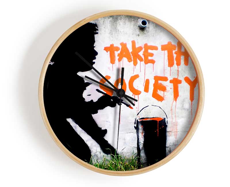 Take This Society Clock - Wallart-Direct UK