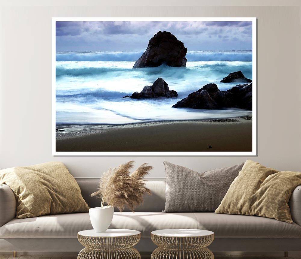 Twilight At Big Sur Print Poster Wall Art