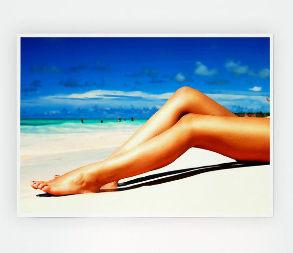 Beach Hottie Print Poster Wall Art