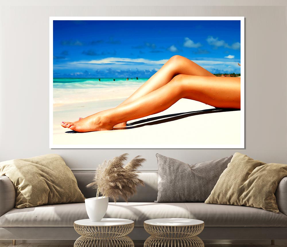 Beach Hottie Print Poster Wall Art