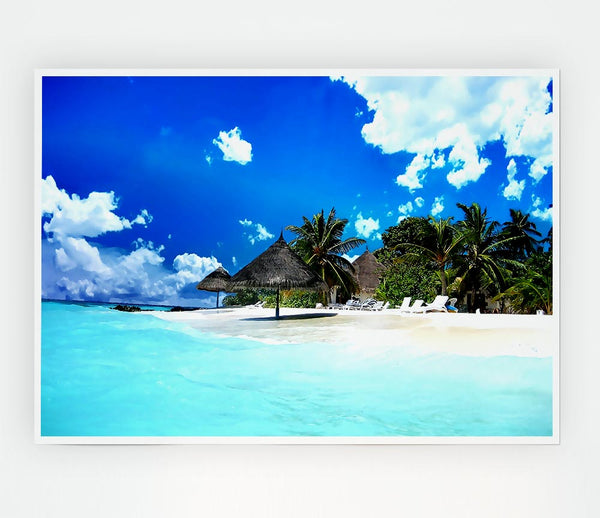 Beach Life Print Poster Wall Art