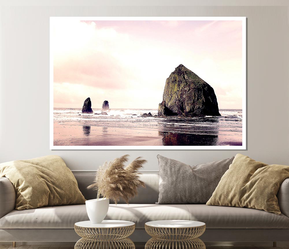 Cannon Beach Print Poster Wall Art