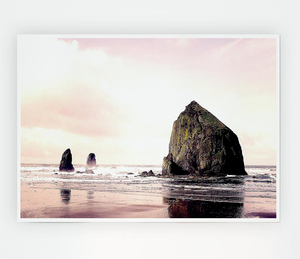 Cannon Beach Print Poster Wall Art