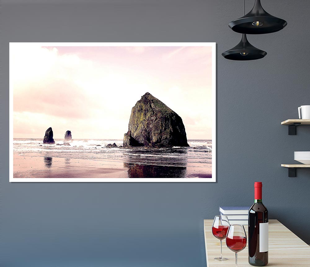 Cannon Beach Print Poster Wall Art