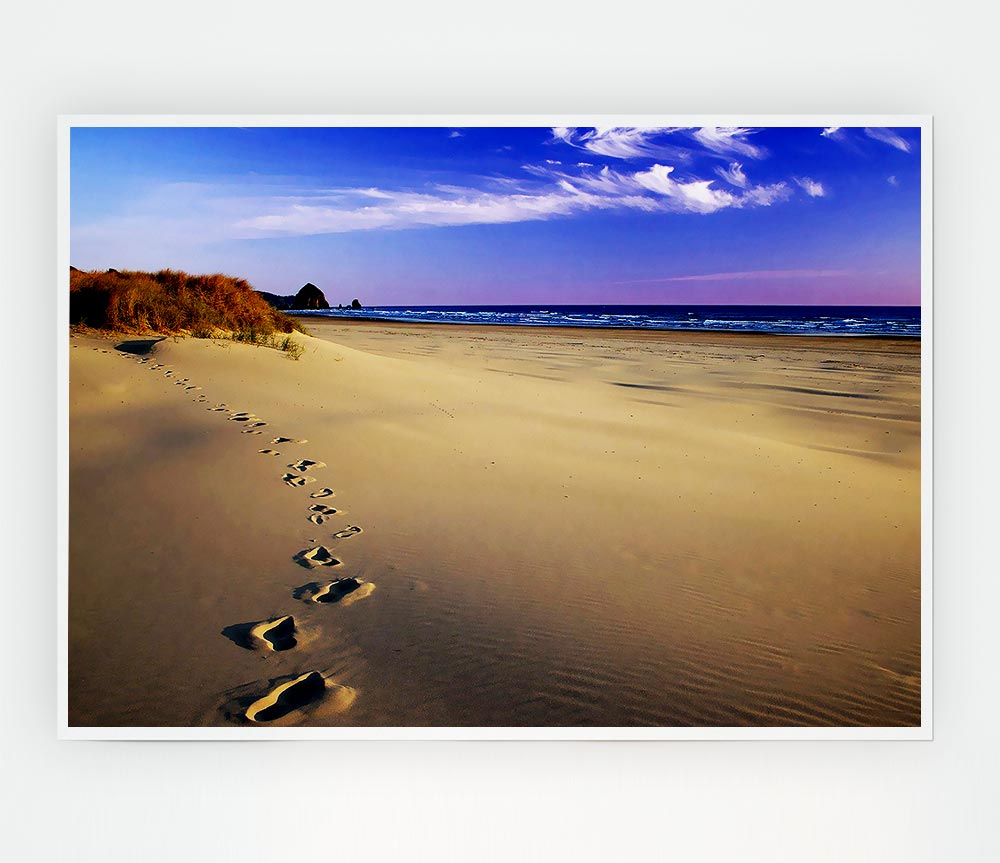 Footprints Of Time Print Poster Wall Art