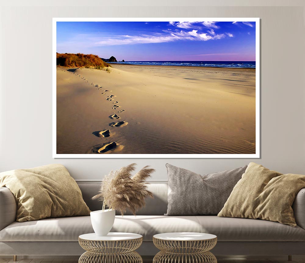 Footprints Of Time Print Poster Wall Art