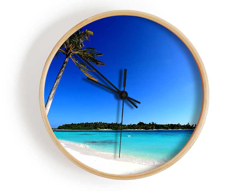 Maldivian Beach Clock - Wallart-Direct UK