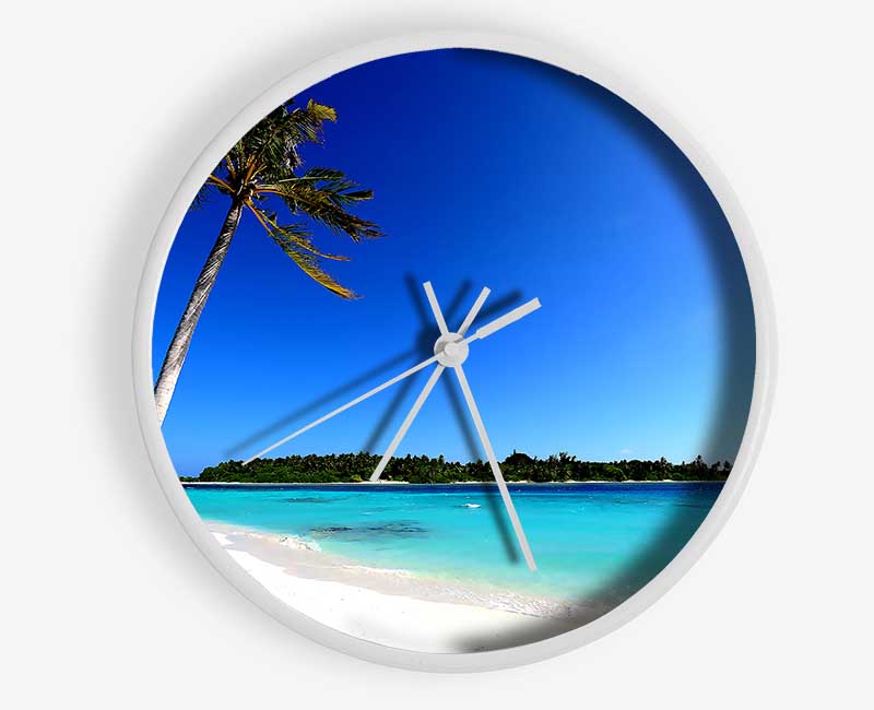 Maldivian Beach Clock - Wallart-Direct UK