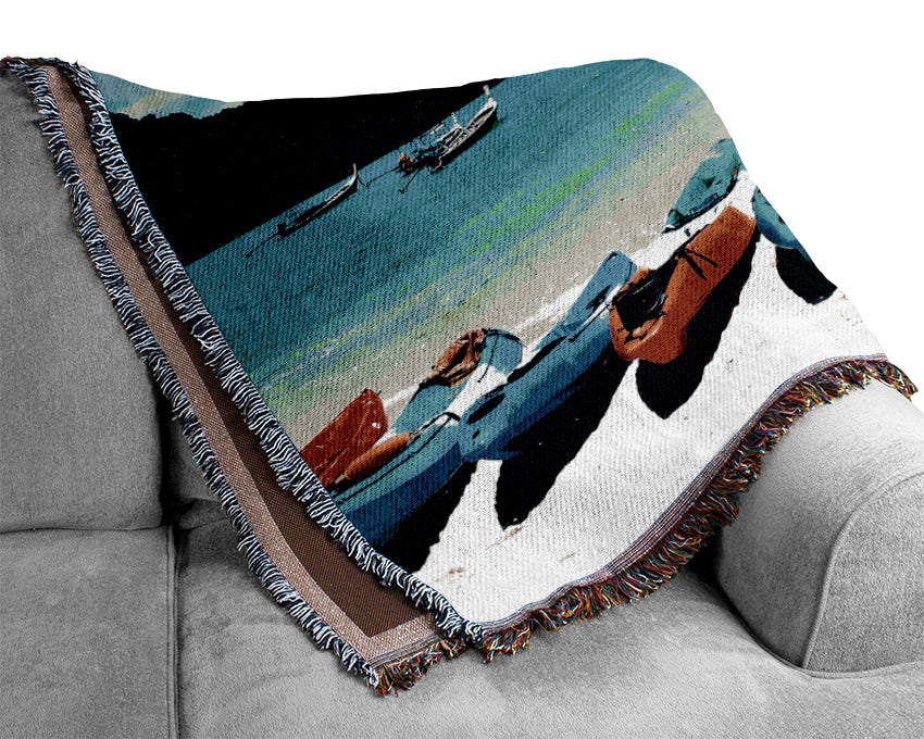 Boat Paradise Woven Blanket