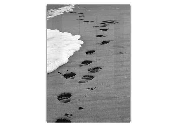 Footprints In The Sand B~w