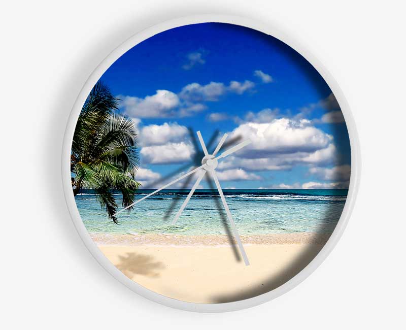 Palm Tree Island Paradise Clock - Wallart-Direct UK