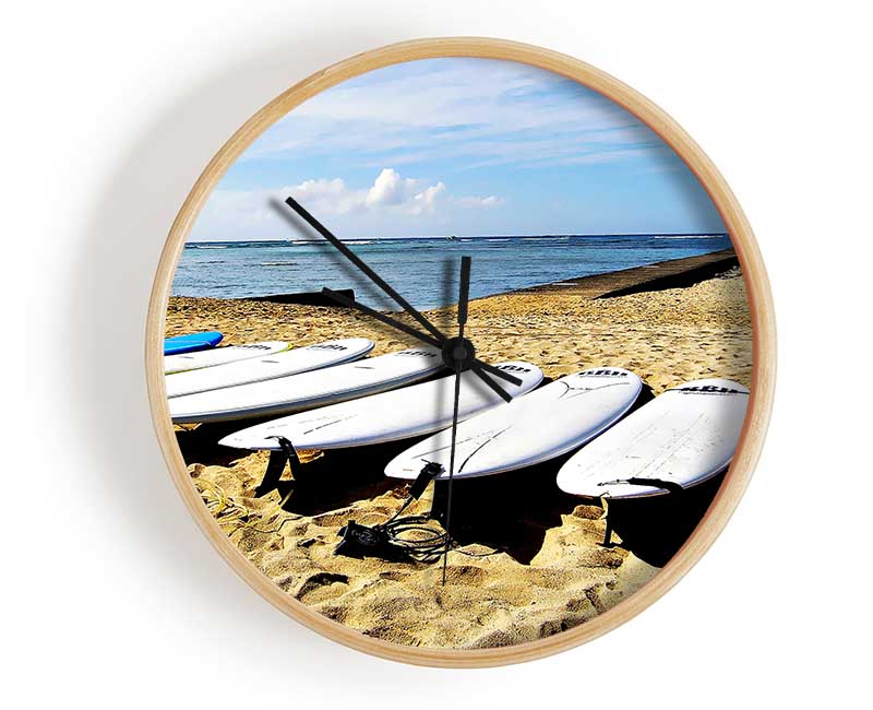 Surfboard Pick Clock - Wallart-Direct UK