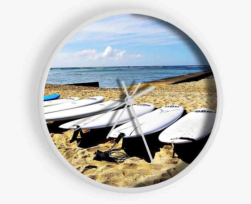 Surfboard Pick Clock - Wallart-Direct UK