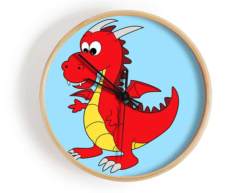 Big Dragon Baby Blue Clock - Wallart-Direct UK