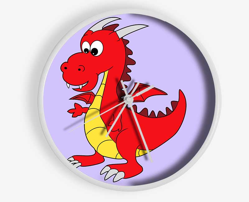 Big Dragon Lilac Clock - Wallart-Direct UK