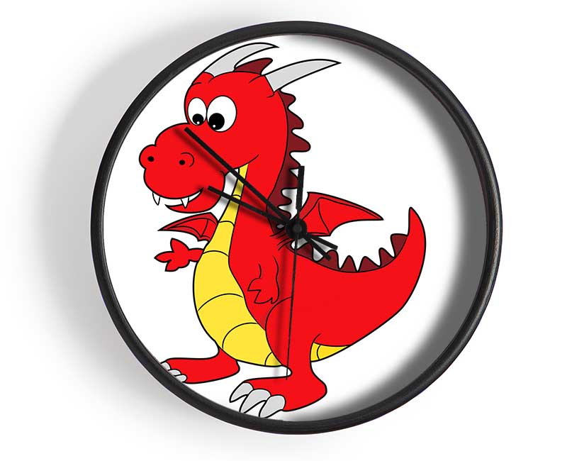 Big Dragon White Clock - Wallart-Direct UK