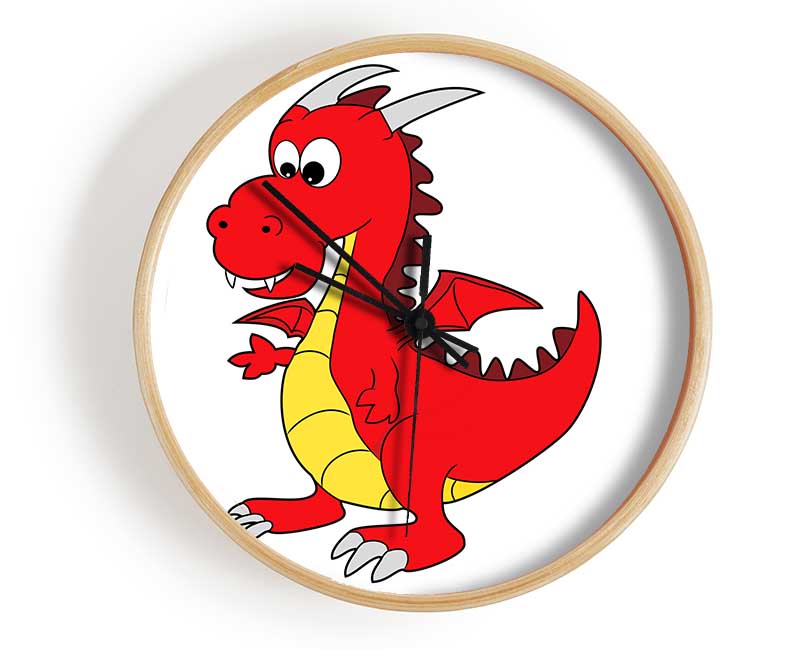 Big Dragon White Clock - Wallart-Direct UK