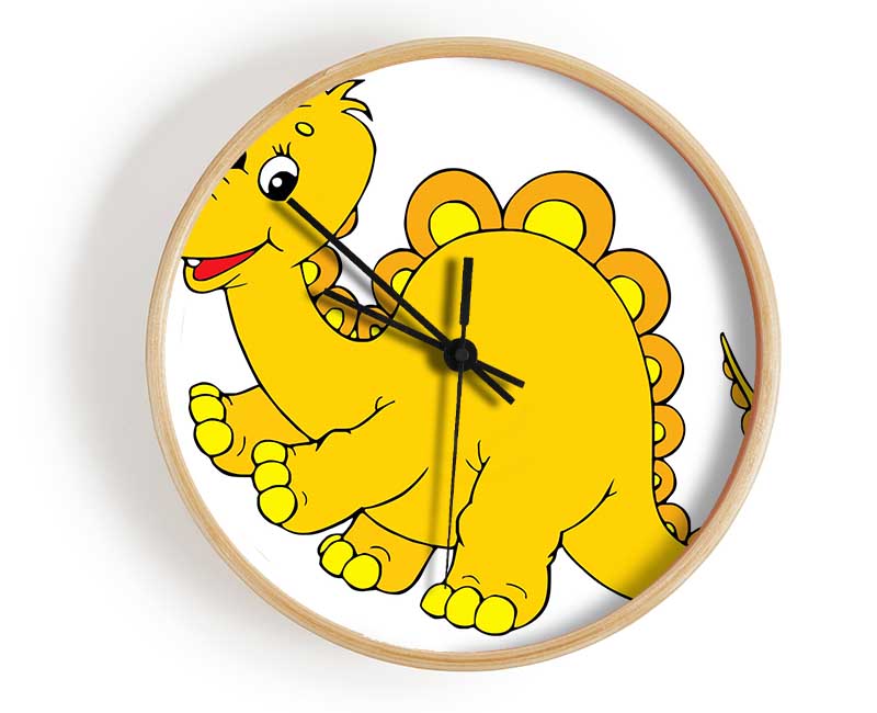 Big Happy Dinosaur White Clock - Wallart-Direct UK