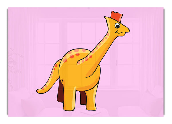 Big Herbivore Dinosaur Long Neck Pink