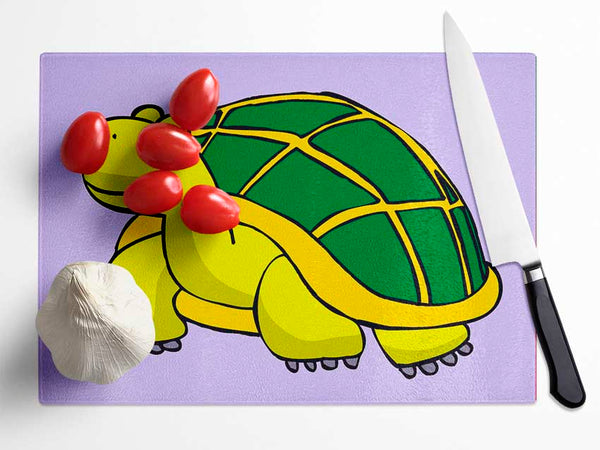 Big Turtle Lilac Glass Chopping Board