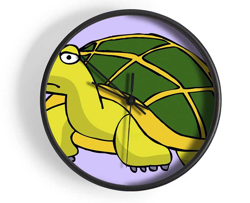 Big Turtle Lilac Clock - Wallart-Direct UK