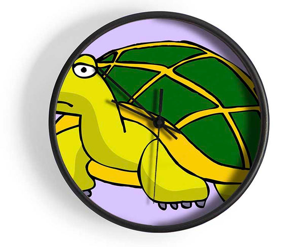 Big Turtle Lilac Clock - Wallart-Direct UK