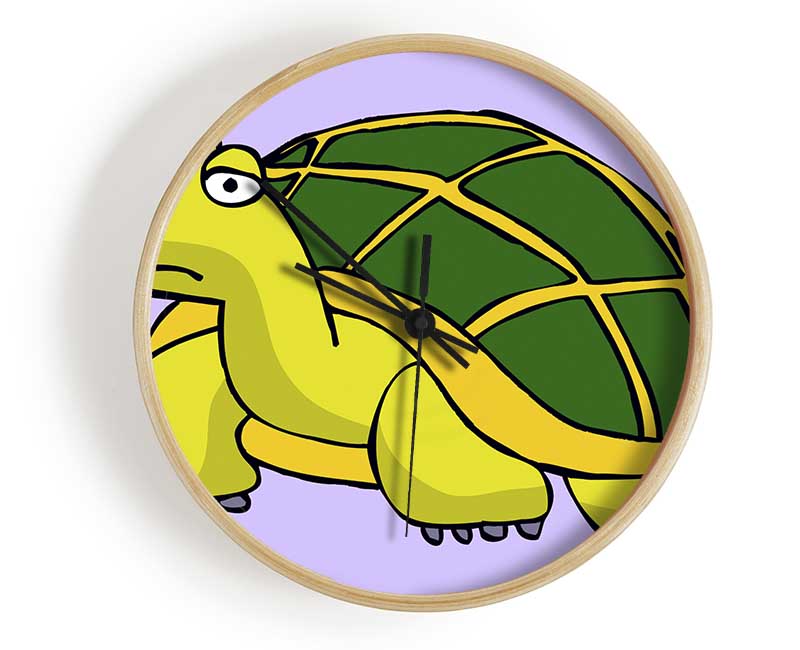 Big Turtle Lilac Clock - Wallart-Direct UK