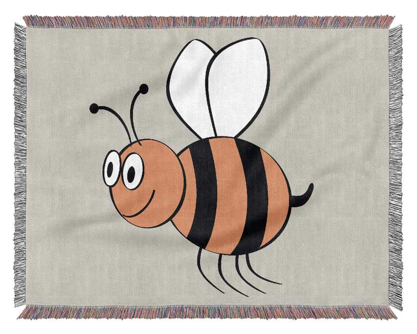 Buzzing Bee Lilac Woven Blanket