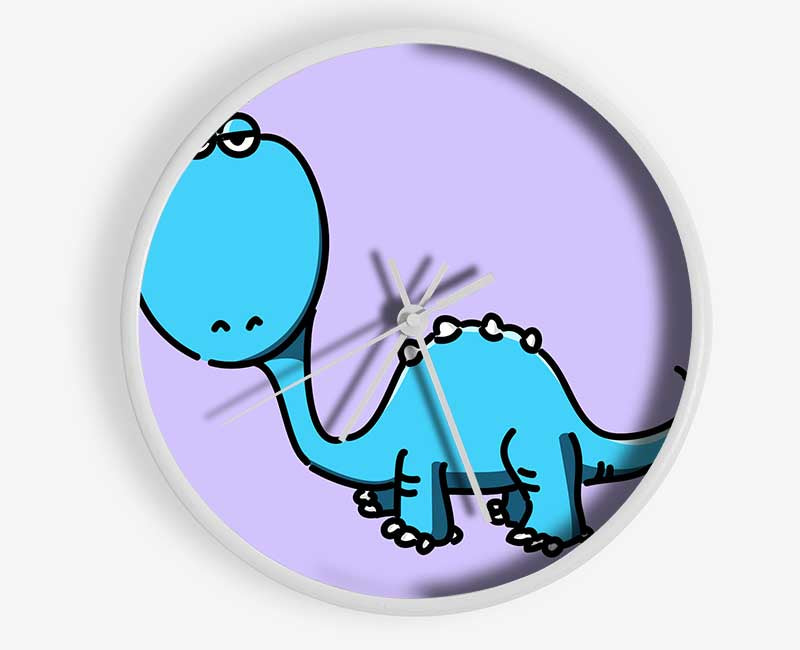 Dinosaur Not Impressed Lilac Clock - Wallart-Direct UK