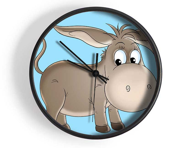 Donkey Short Legs Baby Blue Clock - Wallart-Direct UK