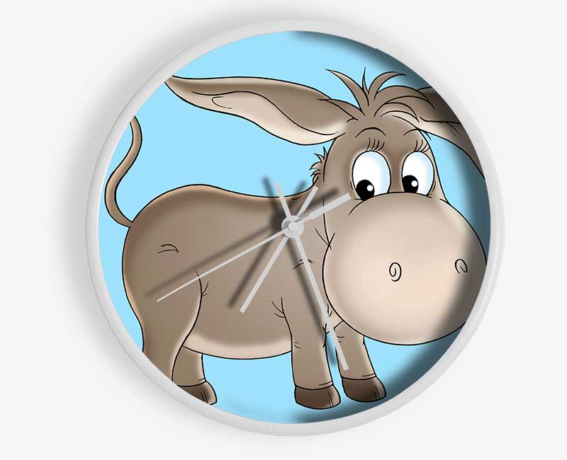 Donkey Short Legs Baby Blue Clock - Wallart-Direct UK