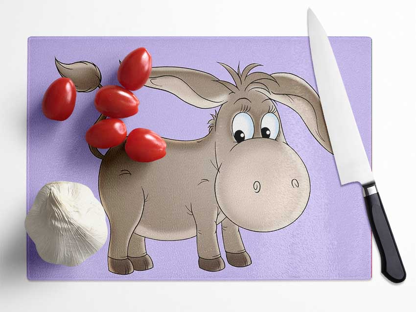 Donkey Short Legs Lilac Glass Chopping Board