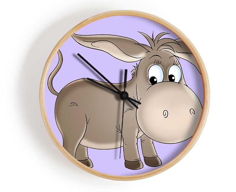 Donkey Short Legs Lilac Clock - Wallart-Direct UK