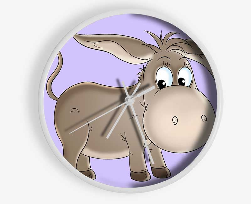 Donkey Short Legs Lilac Clock - Wallart-Direct UK