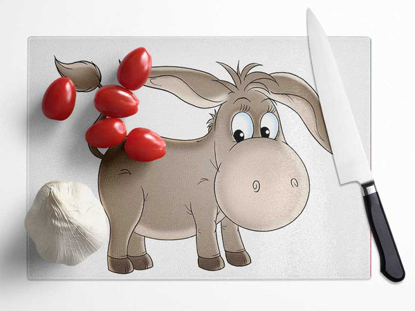 Donkey Short Legs White Glass Chopping Board