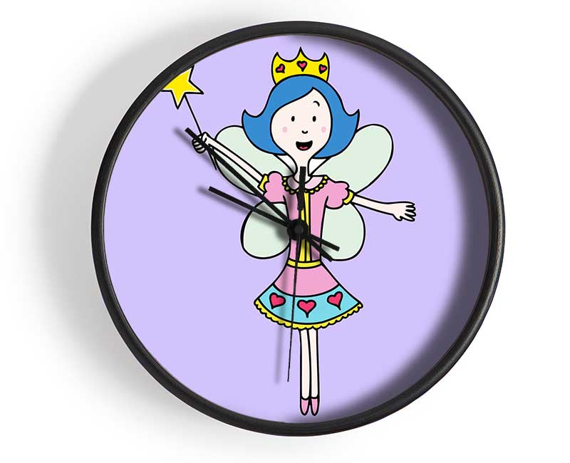 Fairy Princess Lilac Clock - Wallart-Direct UK