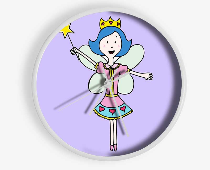 Fairy Princess Lilac Clock - Wallart-Direct UK