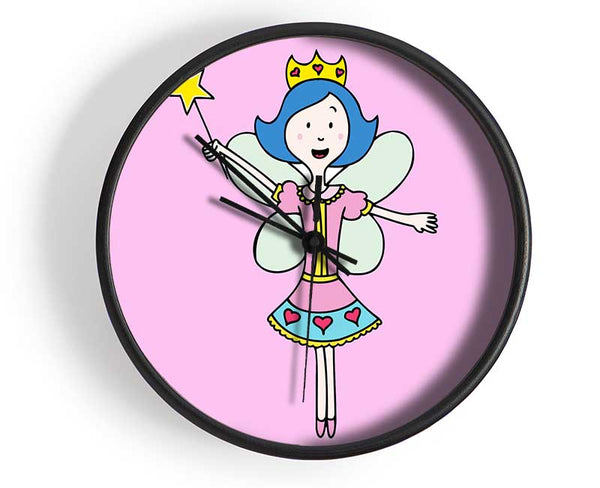 Fairy Princess Pink Clock - Wallart-Direct UK