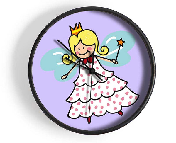 Flying Fairy Lilac Clock - Wallart-Direct UK