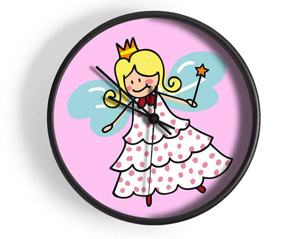 Flying Fairy Pink Clock - Wallart-Direct UK