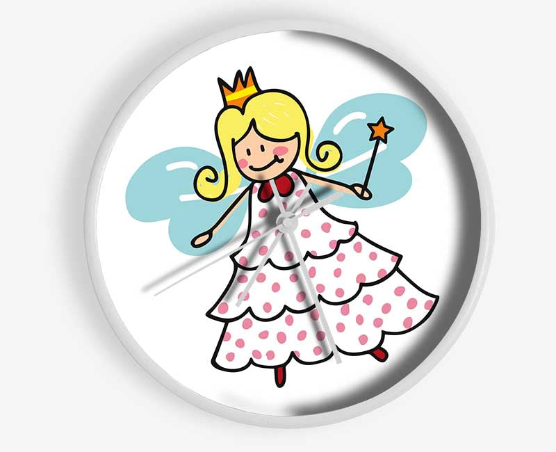 Flying Fairy White Clock - Wallart-Direct UK