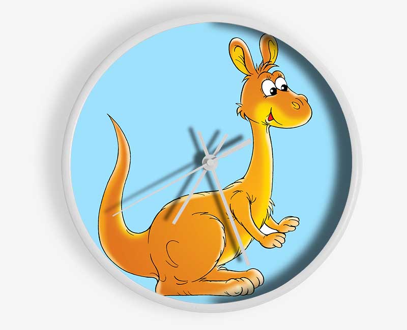 Fuzzy Kangeroo Baby Blue Clock - Wallart-Direct UK