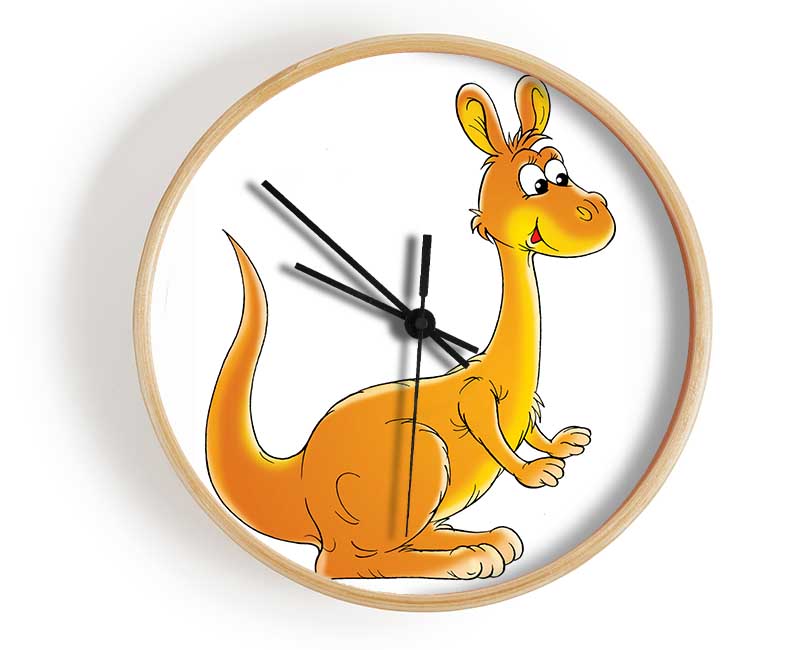 Fuzzy Kangeroo White Clock - Wallart-Direct UK