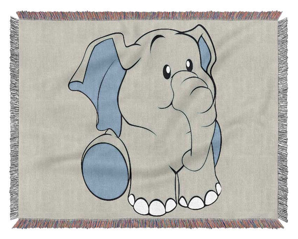 Happy Baby Elephant Lilac Woven Blanket