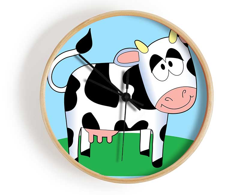 Happy Cow Baby Blue Clock - Wallart-Direct UK