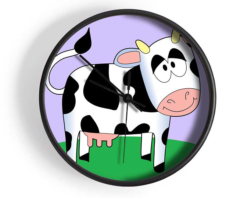 Happy Cow Lilac Clock - Wallart-Direct UK