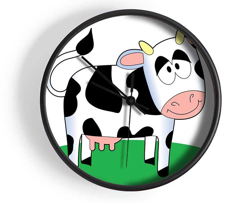 Happy Cow White Clock - Wallart-Direct UK